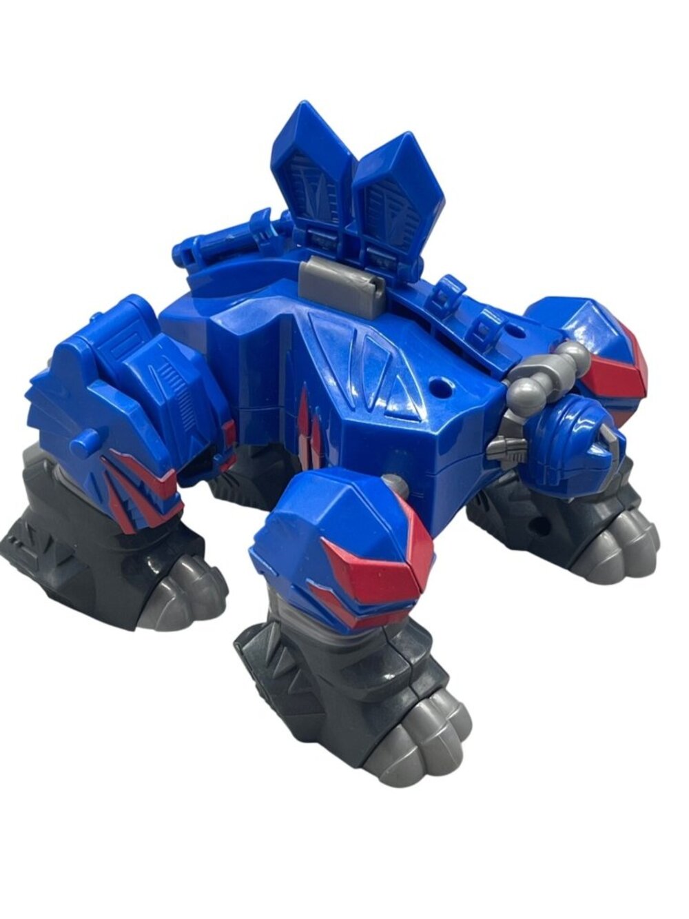cybotroniz mars bony stegosaur action figure blue plastic missing pieces READ